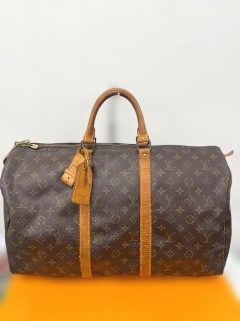 ルイヴィトン モノグラム キーポル ボストンバッグ ヴィンテージ ネームタグ付