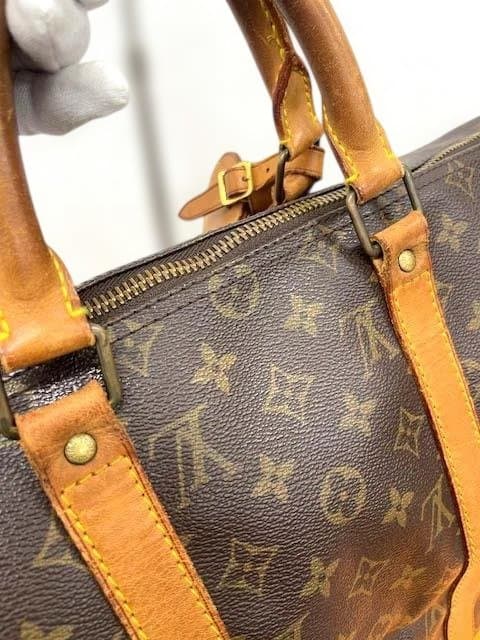 ルイヴィトン モノグラム キーポル ボストンバッグ ヴィンテージ ネームタグ付