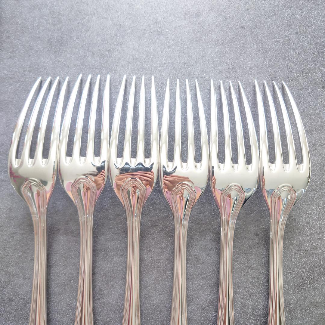美品 クリストフル スパトゥール テーブルフォーク 6点