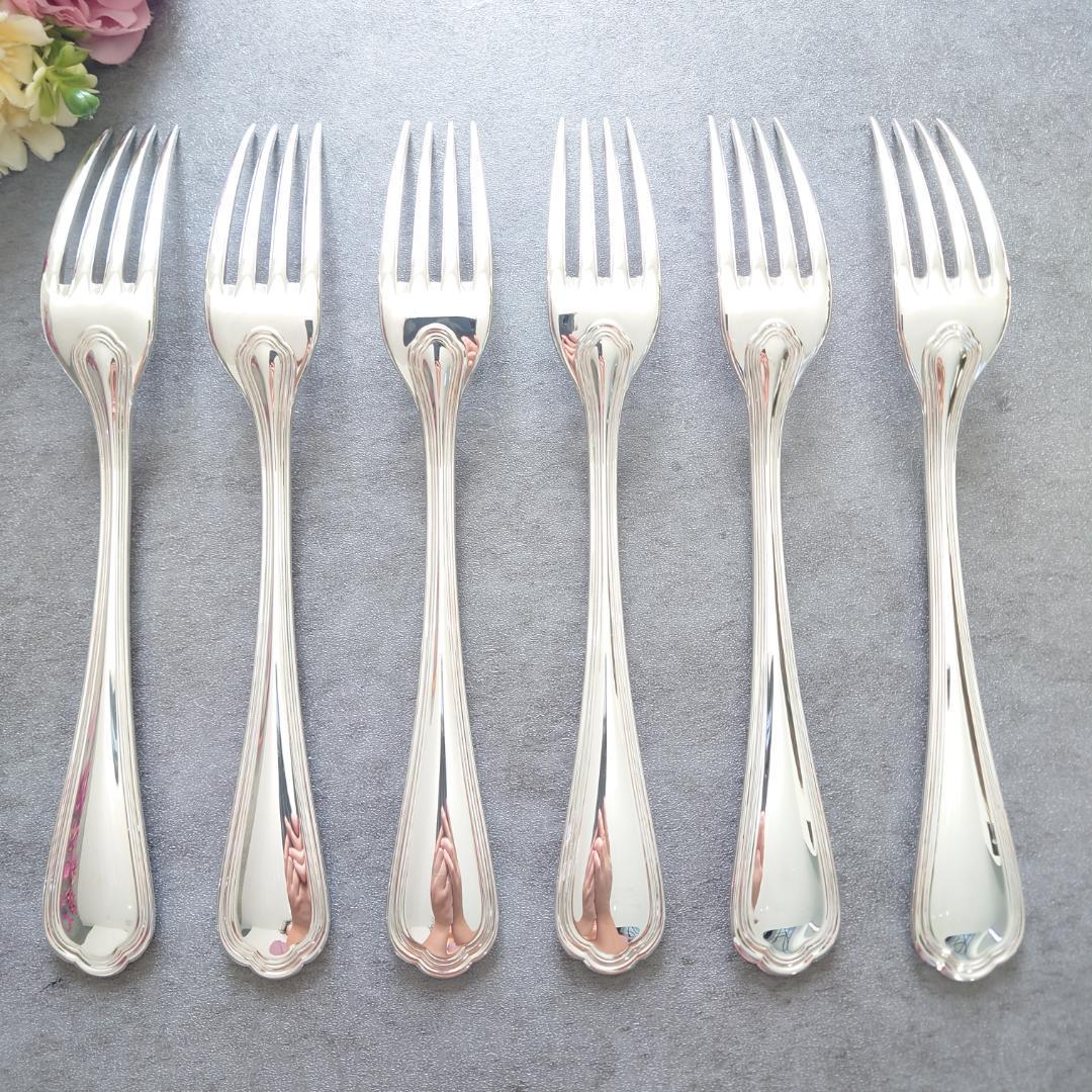 美品 クリストフル スパトゥール テーブルフォーク 6点