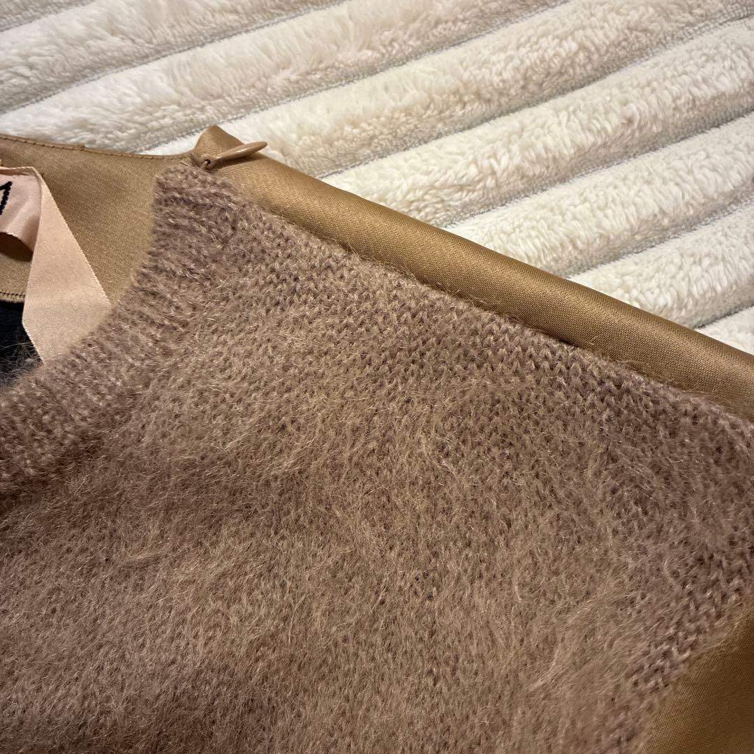 【美品】N°21 ヌメロベントゥーノ　ニット　長袖　フリンジ　ブラウン