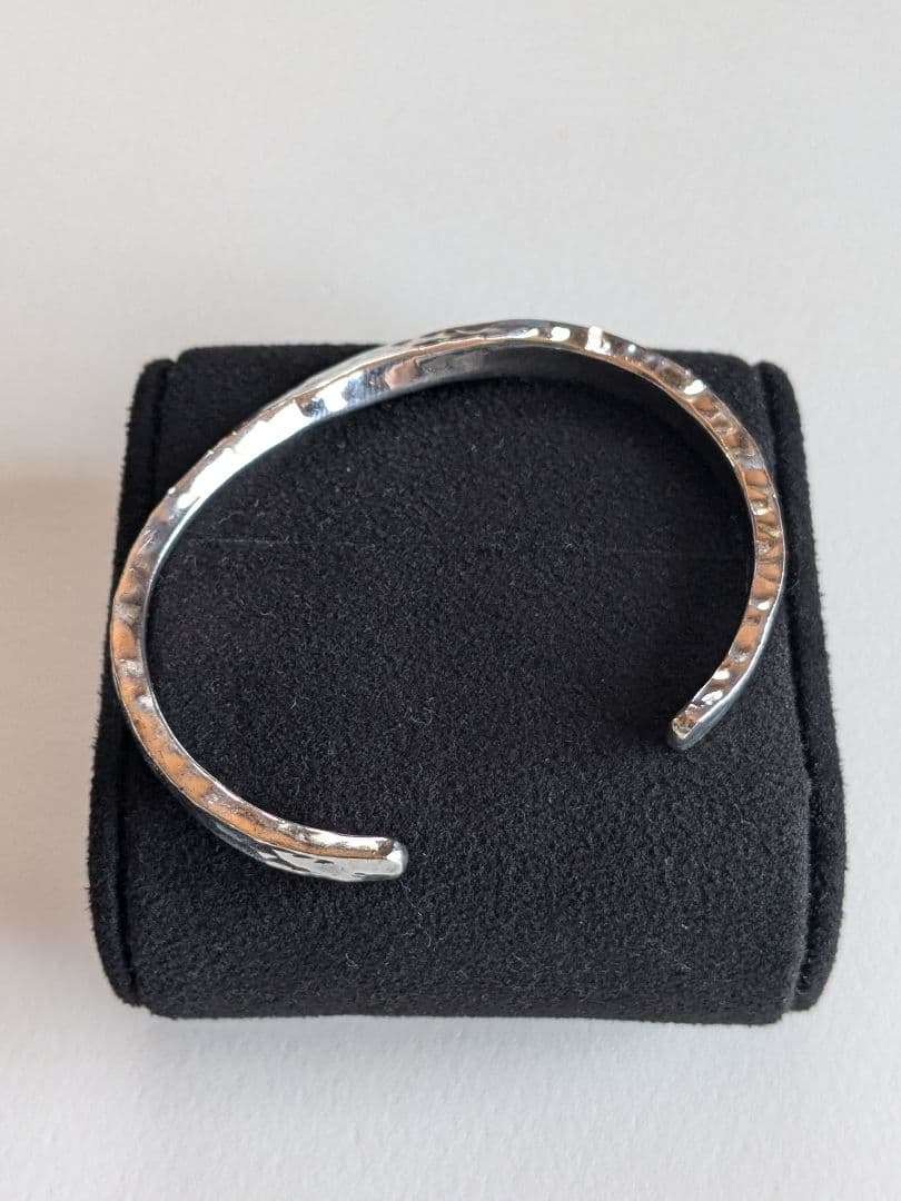 市松 シルバー スパイラルバングル