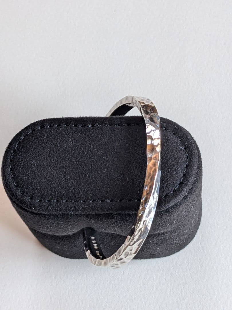 市松 シルバー スパイラルバングル