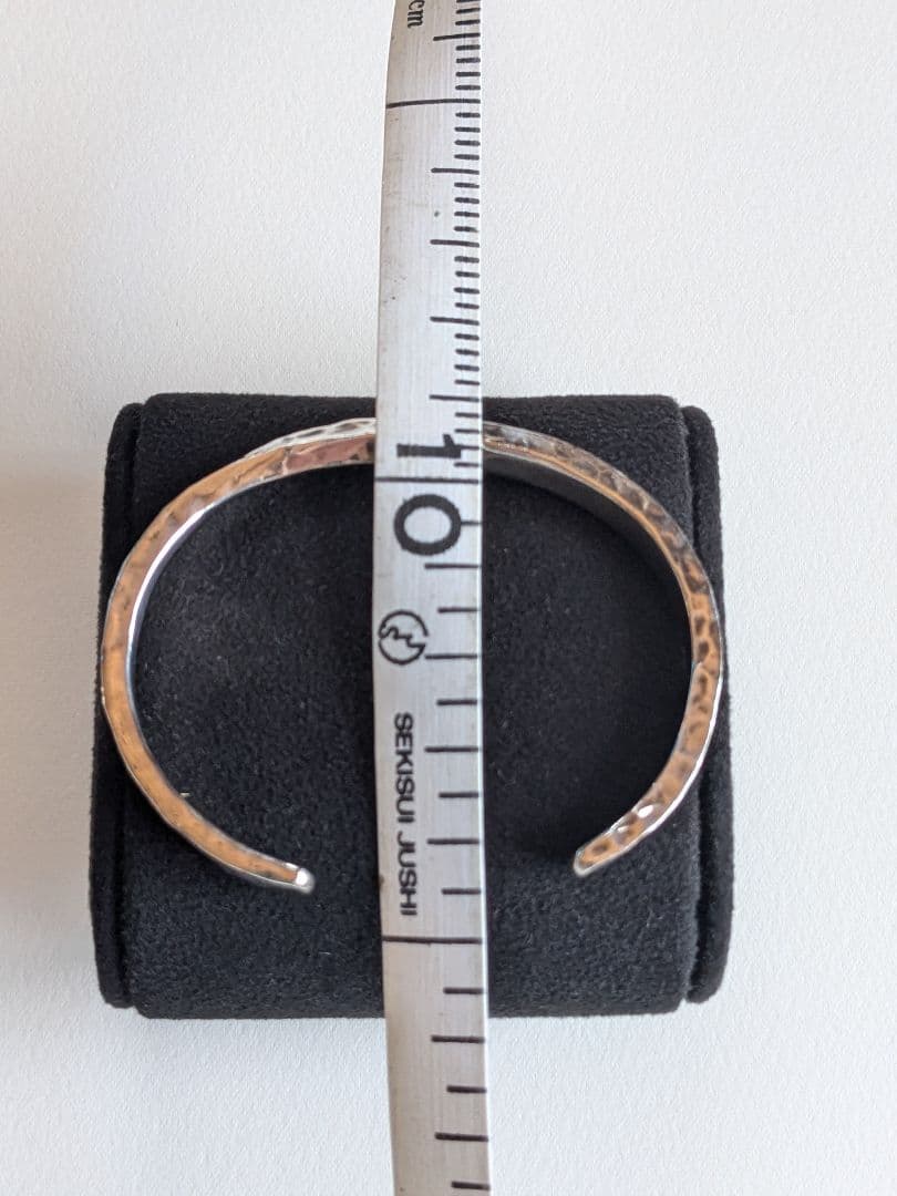 市松 シルバー スパイラルバングル