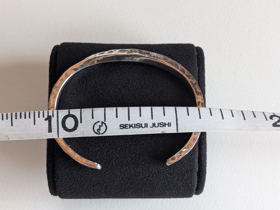 市松 シルバー スパイラルバングル