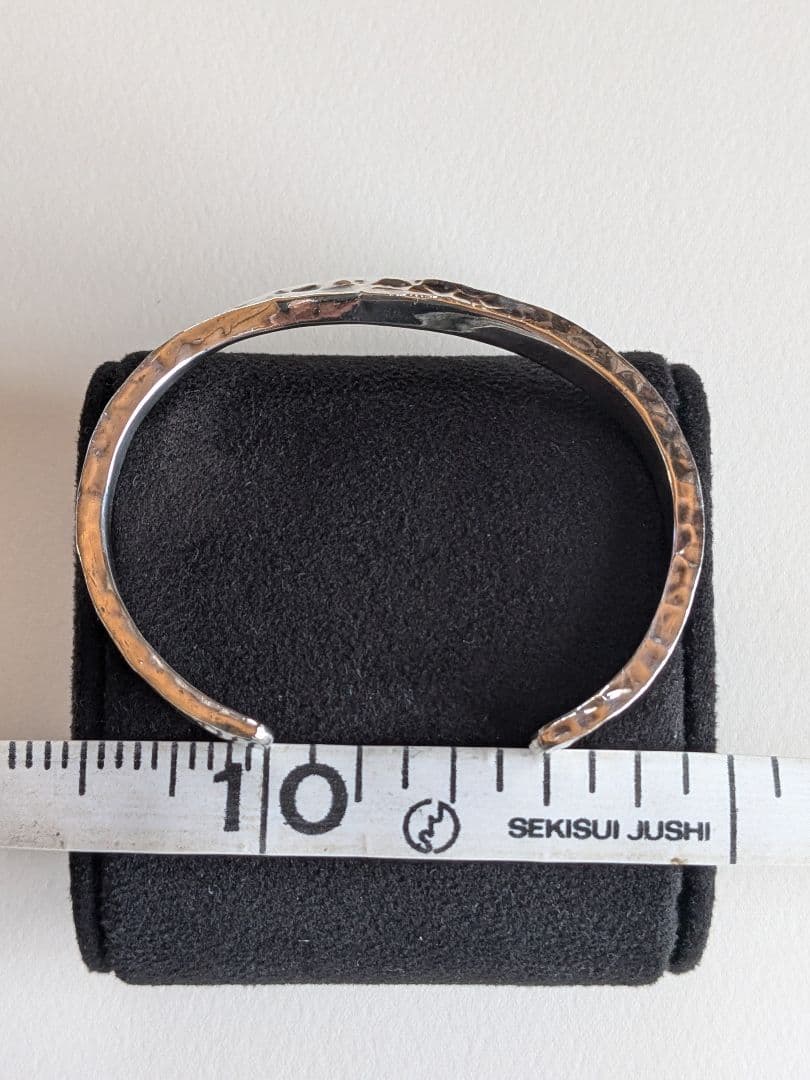 市松 シルバー スパイラルバングル