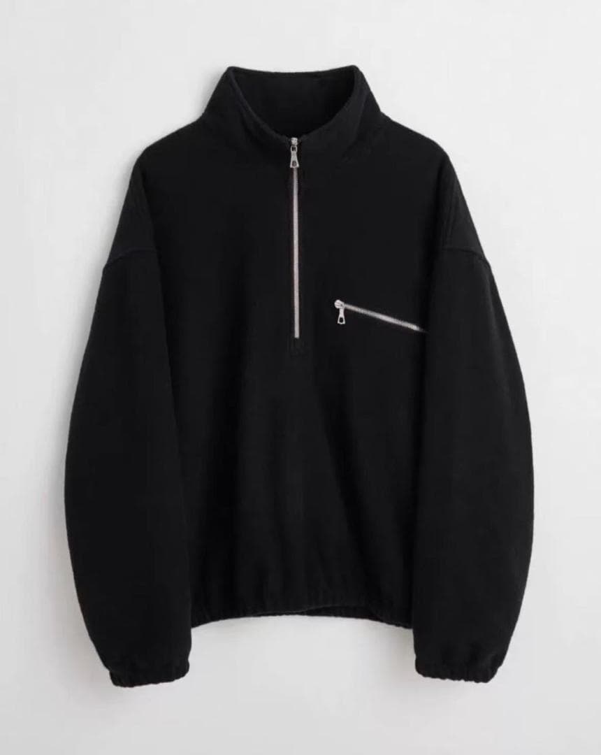 RIER ブラックハイネックジッパー付きジャンパー M 即日発送
