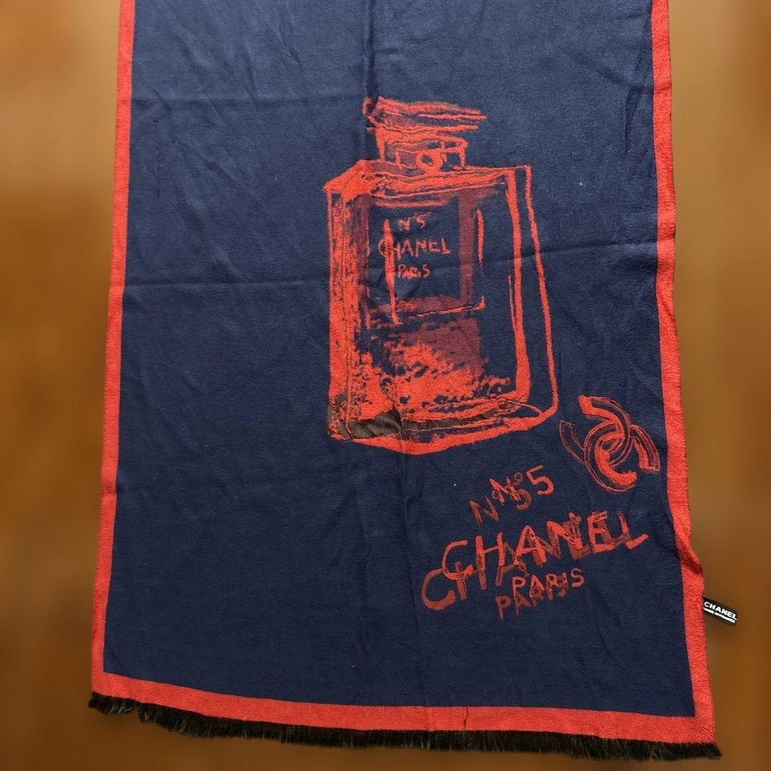 シャネル No.5 ストール ネイビー レッド