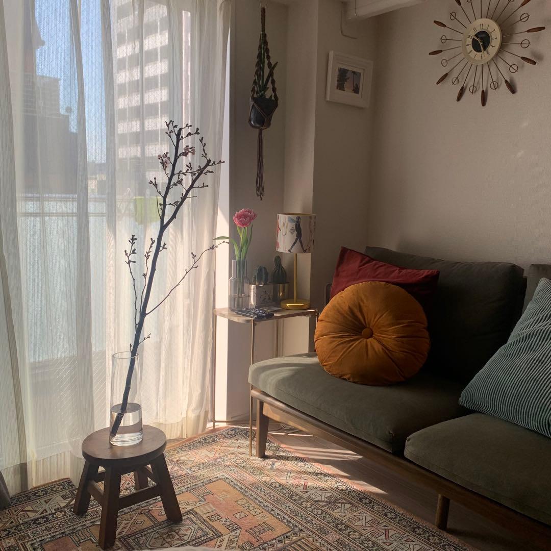 unico カーテン＆レースカーテン2枚セット(賃貸サイズ)