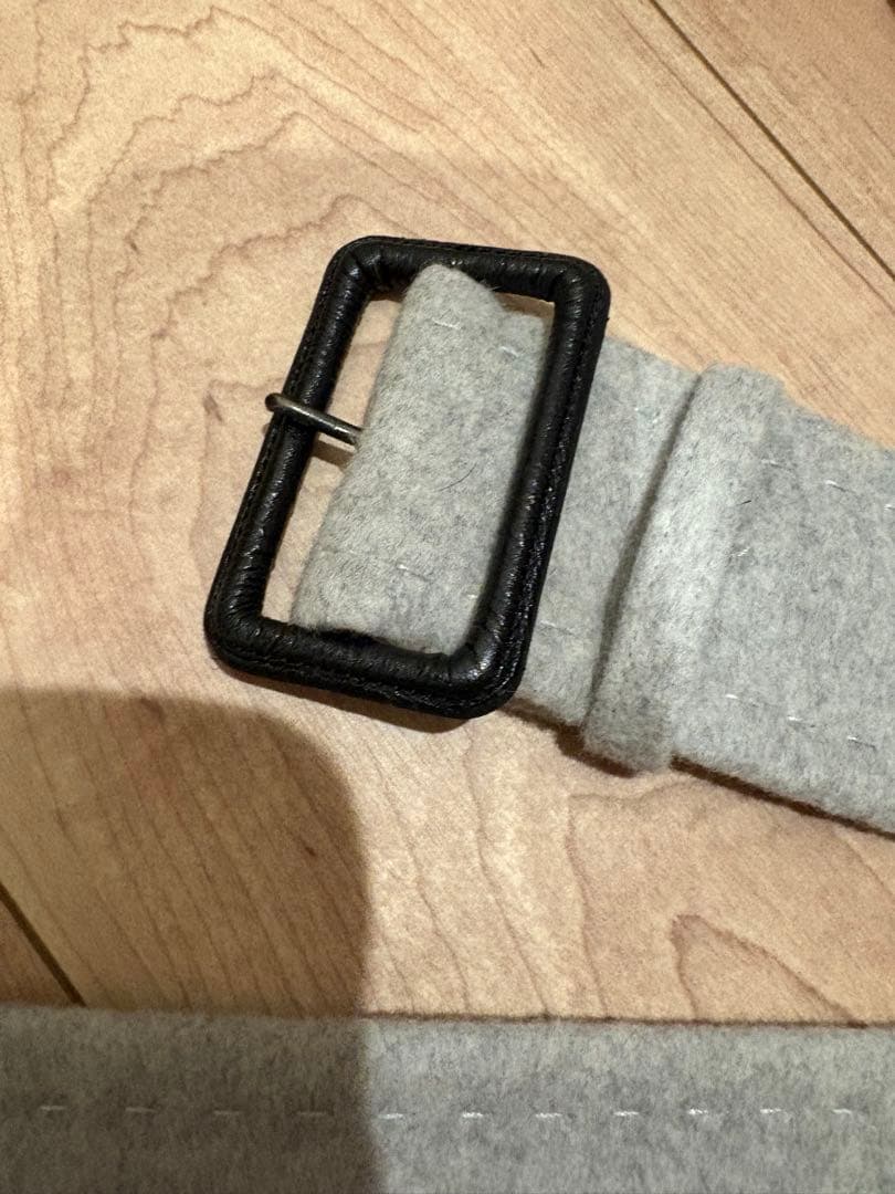 ぺんたろうBurberry バーバリー　グレー　ロングコートラビットファー