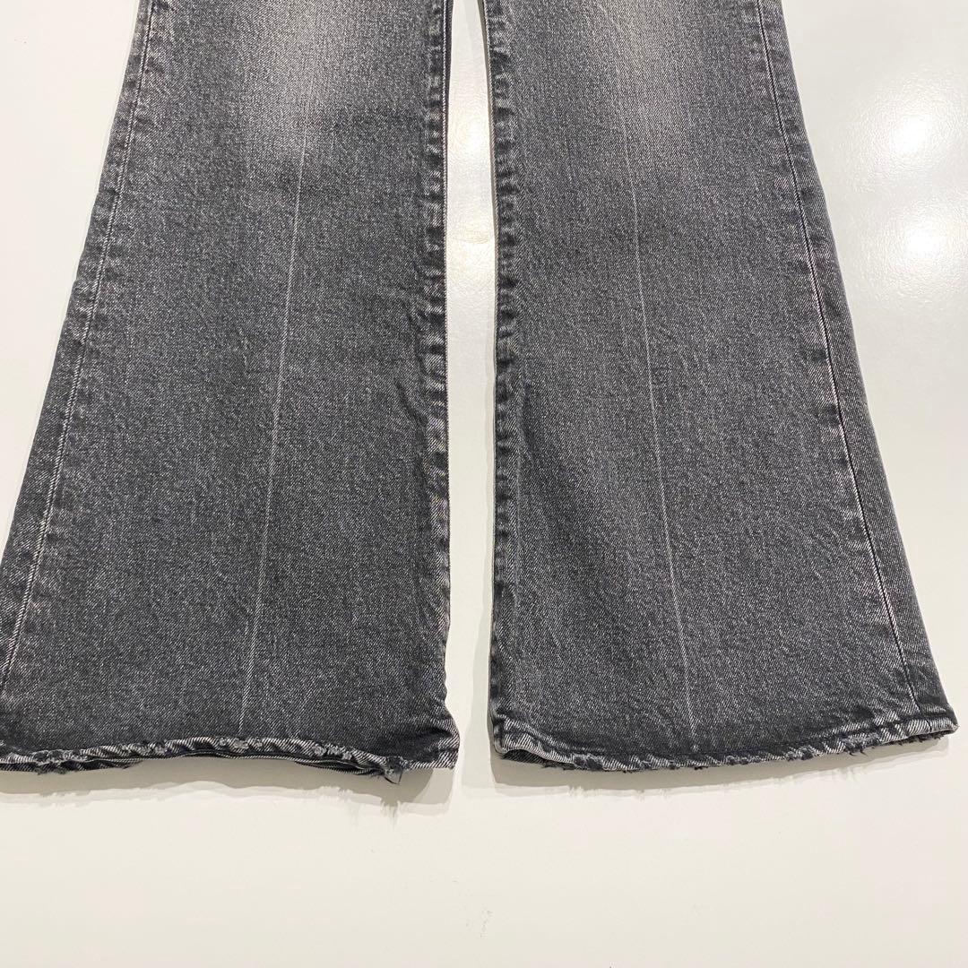 【美品】MOUSSY マウジー フレアデニム ブラック 25サイズ　人気