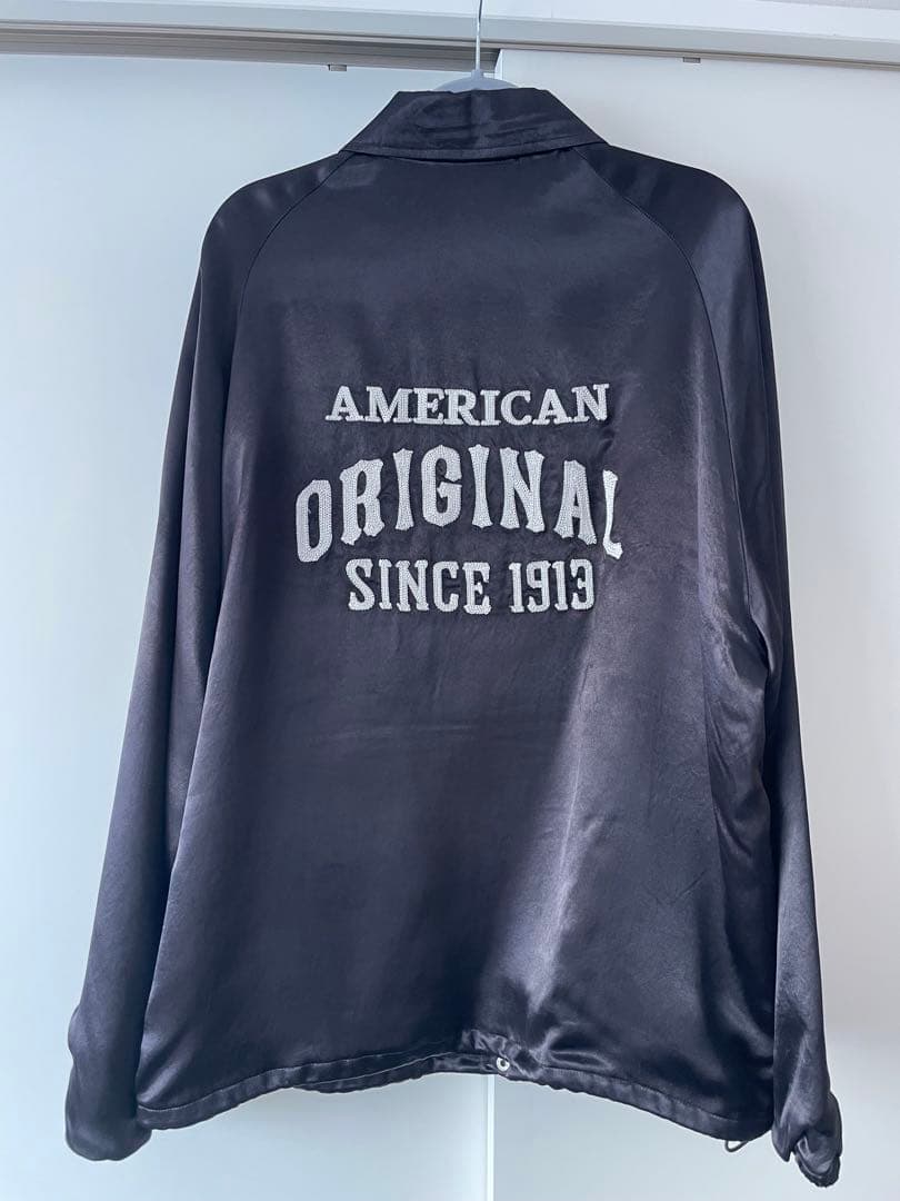 美品 schott ショット レーヨン コーチジャケット サテン L 黒