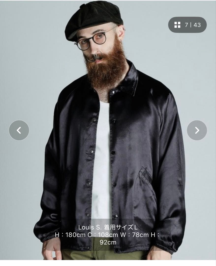 美品 schott ショット レーヨン コーチジャケット サテン L 黒