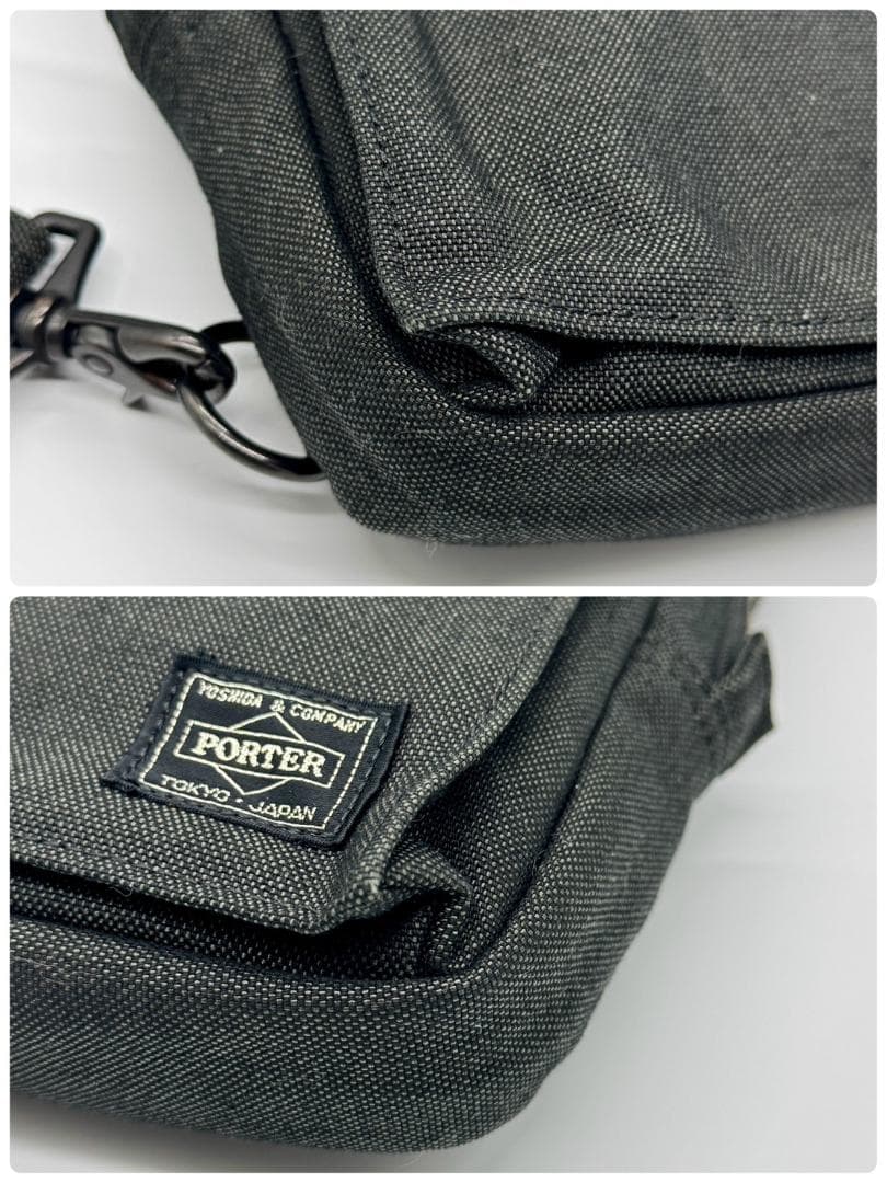 PORTER ポーター スモーキー ショルダーバッグ ボディバッグ ブラック