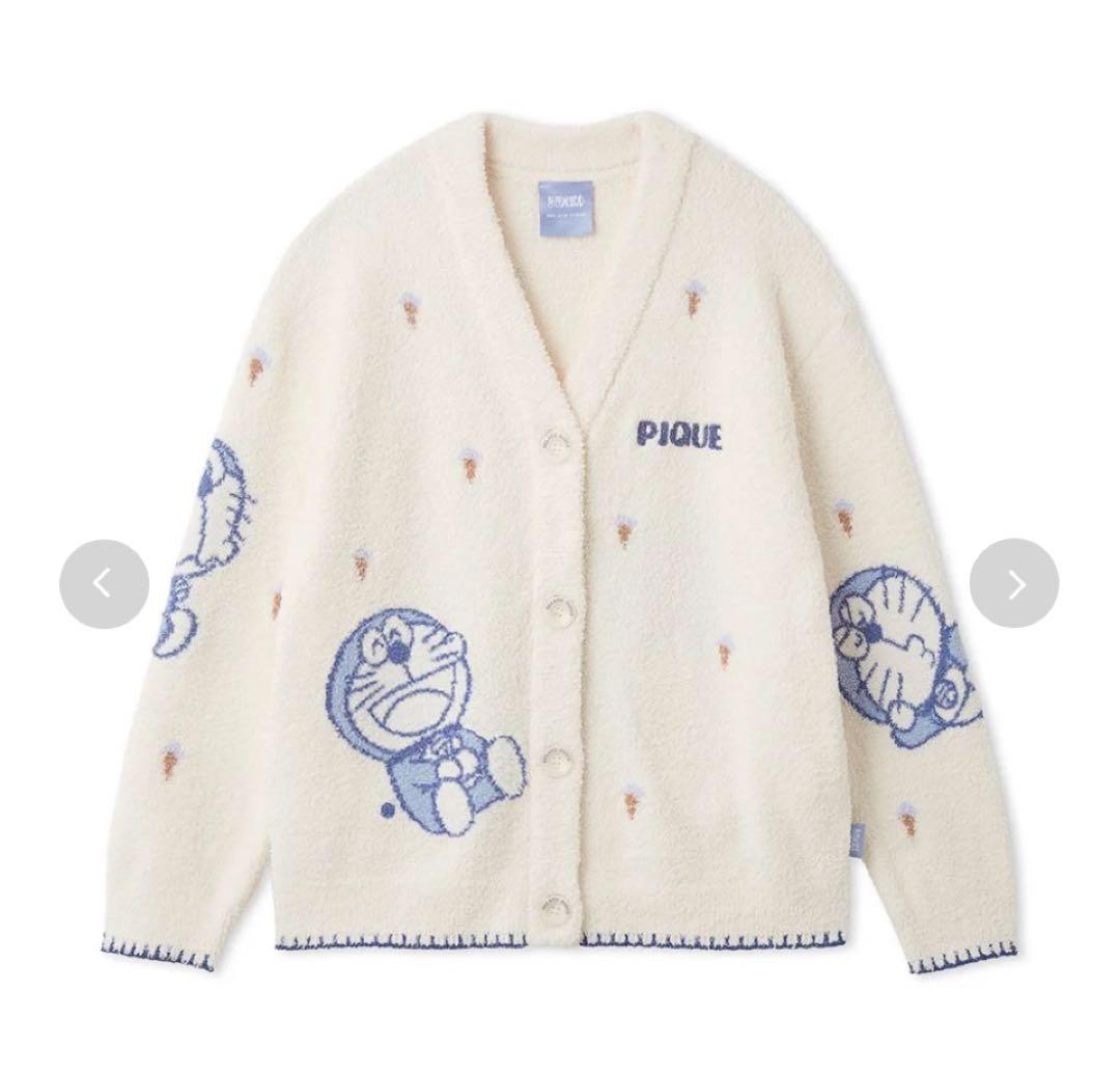 ジェラートピケ　ドラえもん　ベビモコジャガードカーディガン　ジェラピケ