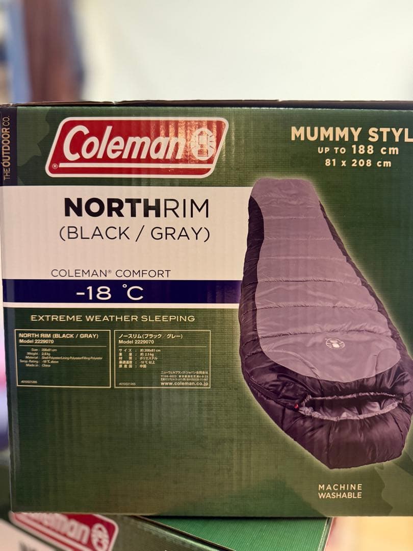 Coleman マミー型 ノースリム 寝袋 Extreme