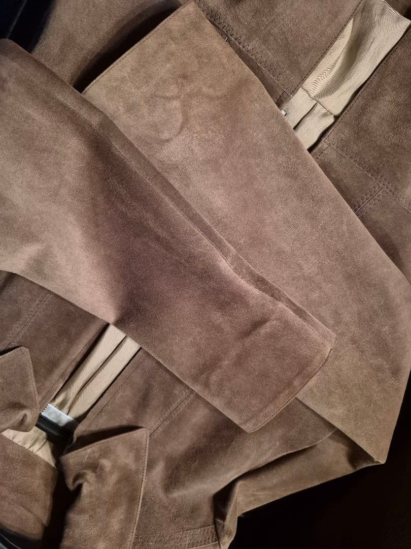 Chloe 襟付き キャメル ブラウン スエード レザー ジャケット