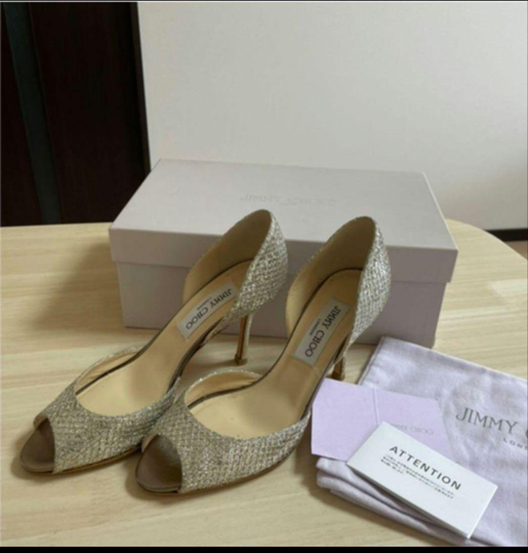 JIMMY CHOO グリッターパンプス 35.5（22.5センチ）