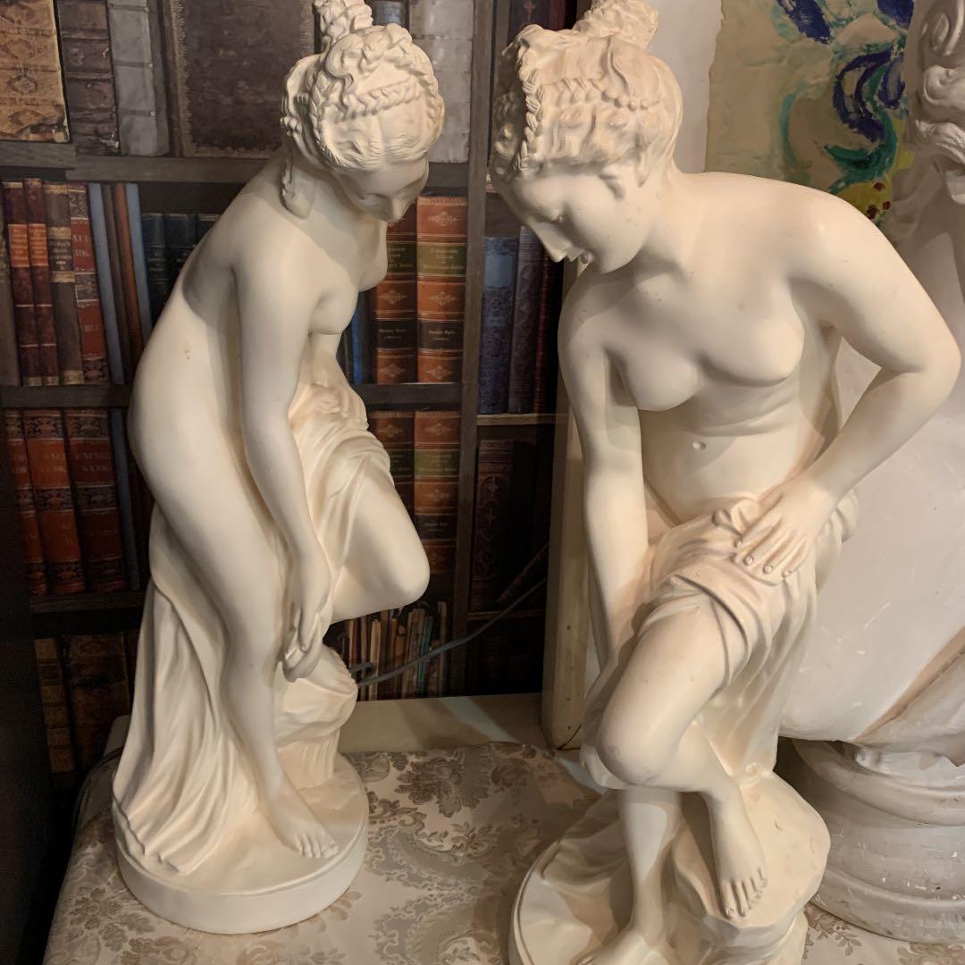 60.70cmオブジェ　双子　彫刻　イタリア製　インテリア