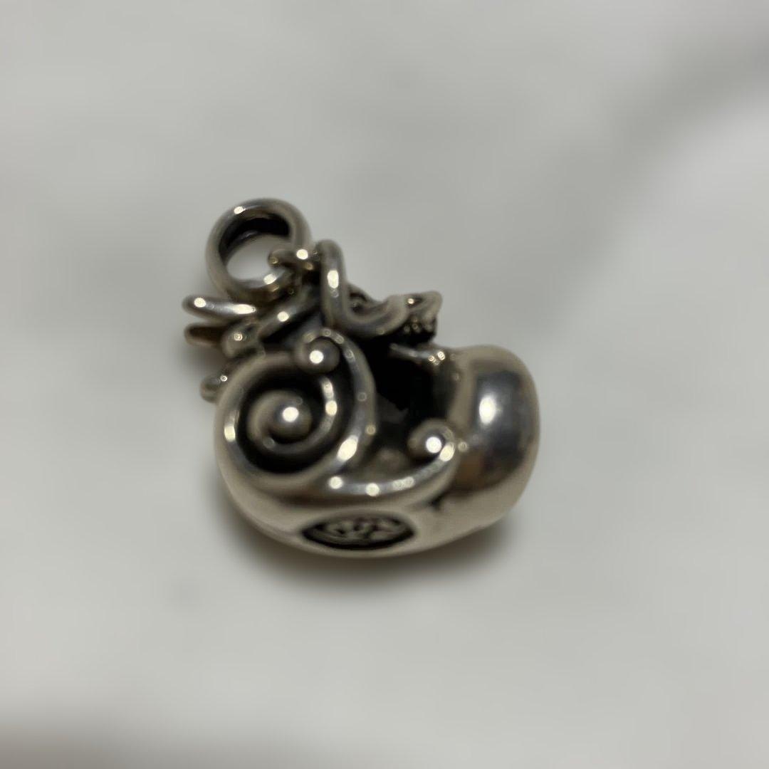 シルバー ドラゴンペンダントヘッド　根付　かすう工房