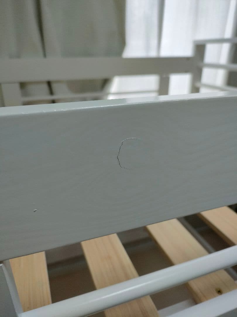 木製ロフトベッド 両面はしご付き 天然木 ハンガーラック付き シングル 北欧風