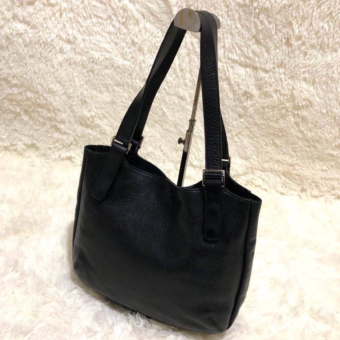 未使用✨ヒロフ レザー　トートバッグ ソーロ　ブラック