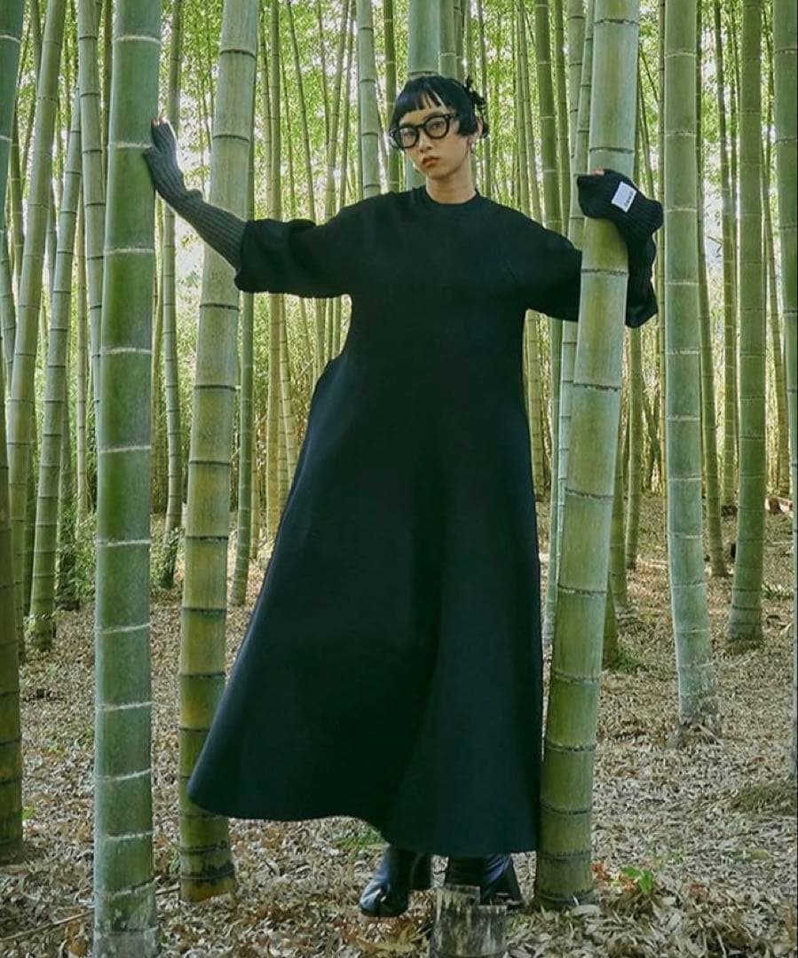 OMMOテントラインワンピース　 TENT LINE KNIT OP 2点