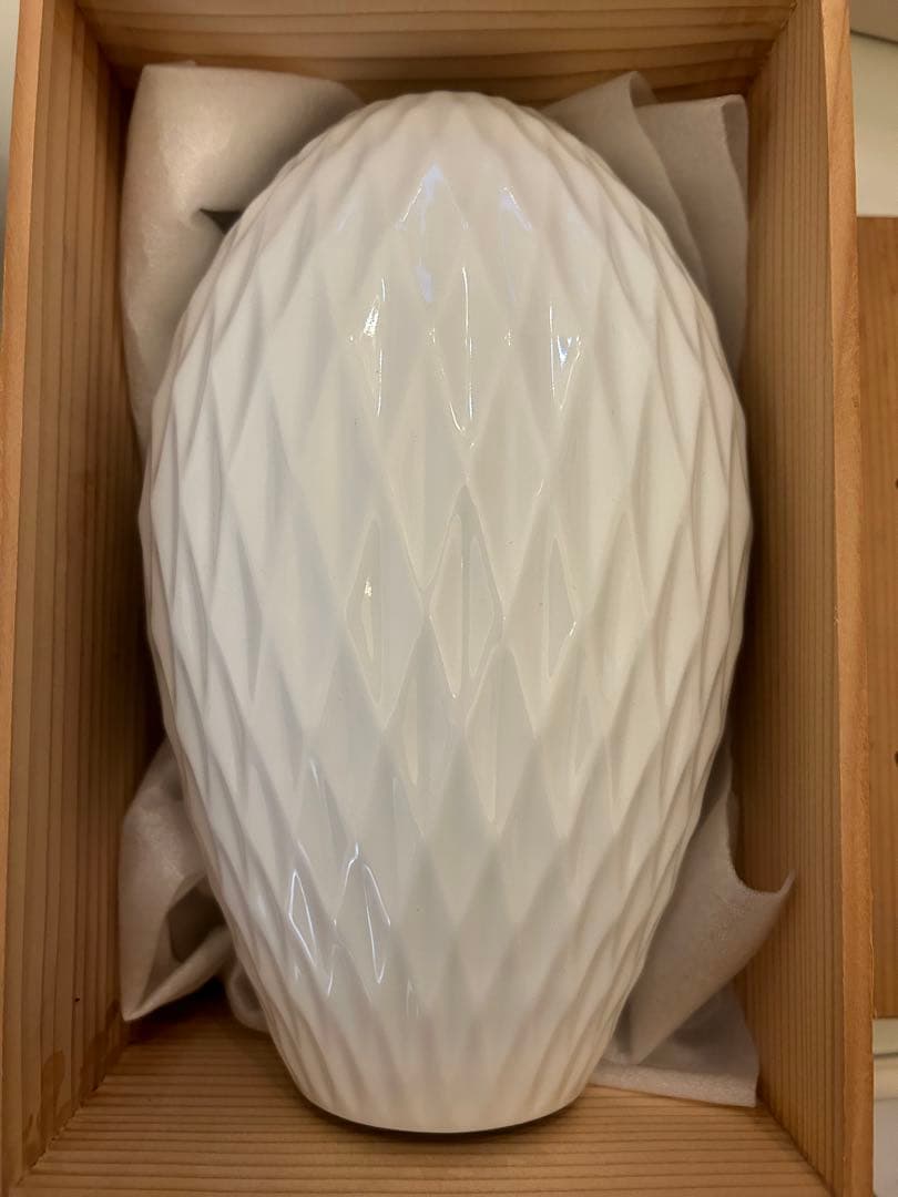 香蘭社　白磁　花瓶　白磁ダイヤ　インテリア　　骨董品