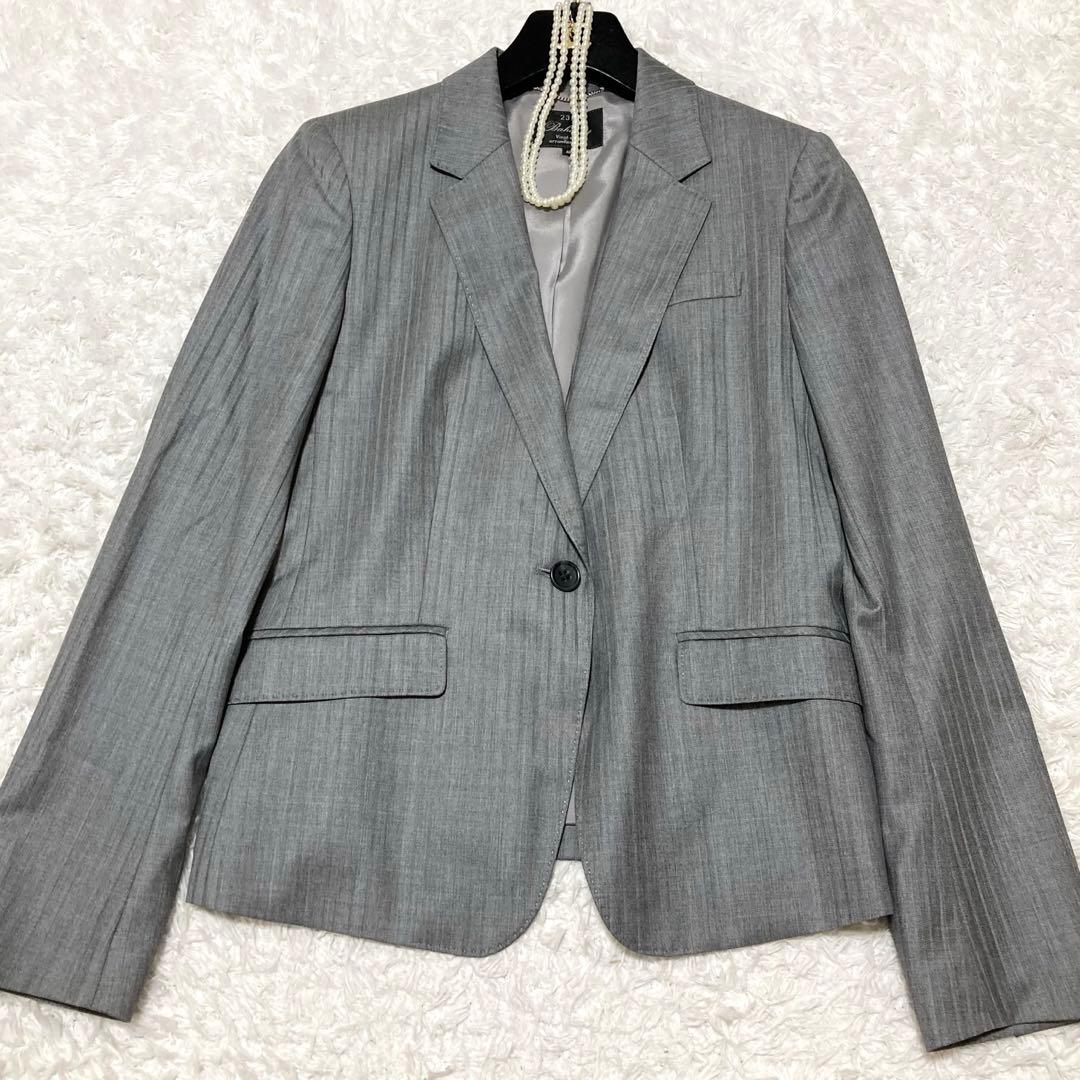 極美品♡23区 Bahariye パンツスーツ セットアップ ストライプ グレー