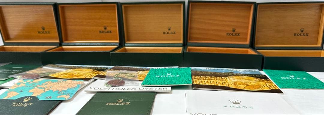 ロレックス純正デイトジャスト　BOX5箱　付属品計27点【ジャンク品・オマケ付】