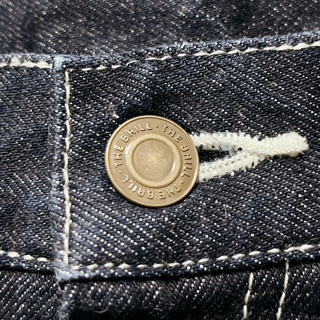 【BRILL ブリル】ボタンフライデニムパンツ/美品/育てるデニム/インディゴ