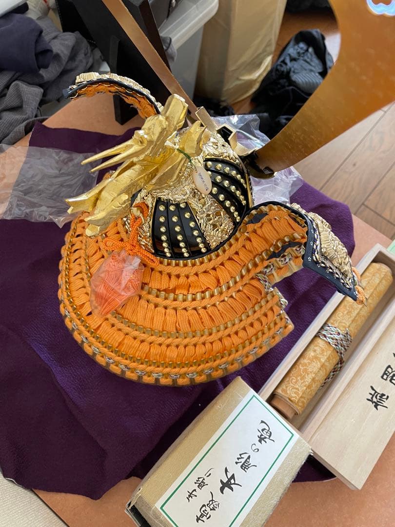 端午の節句　兜飾り　京都　竹麻呂作　年代物