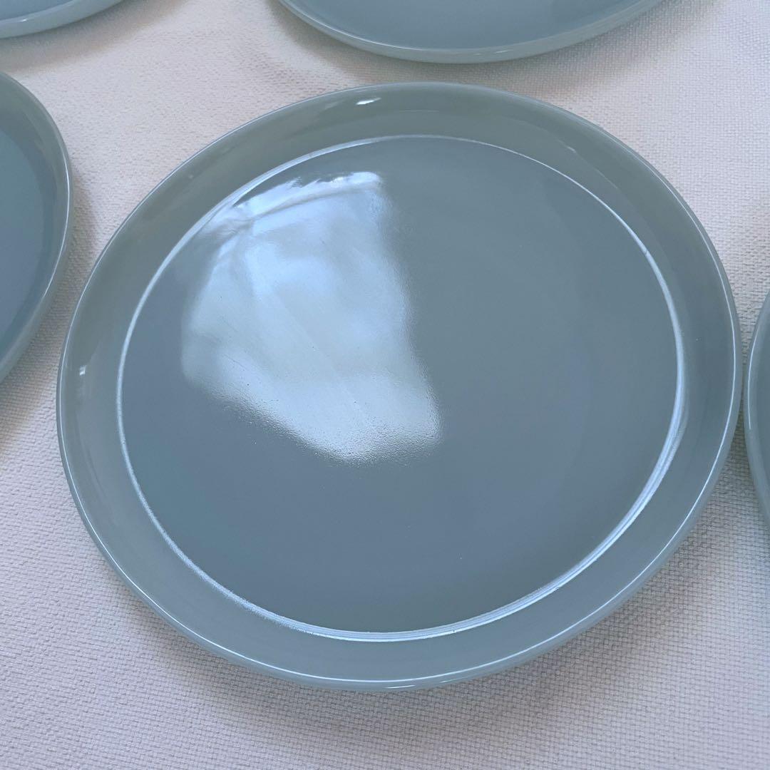 Fire-King   ファイヤーキング　ターコイズブルー　23cmプレート６枚