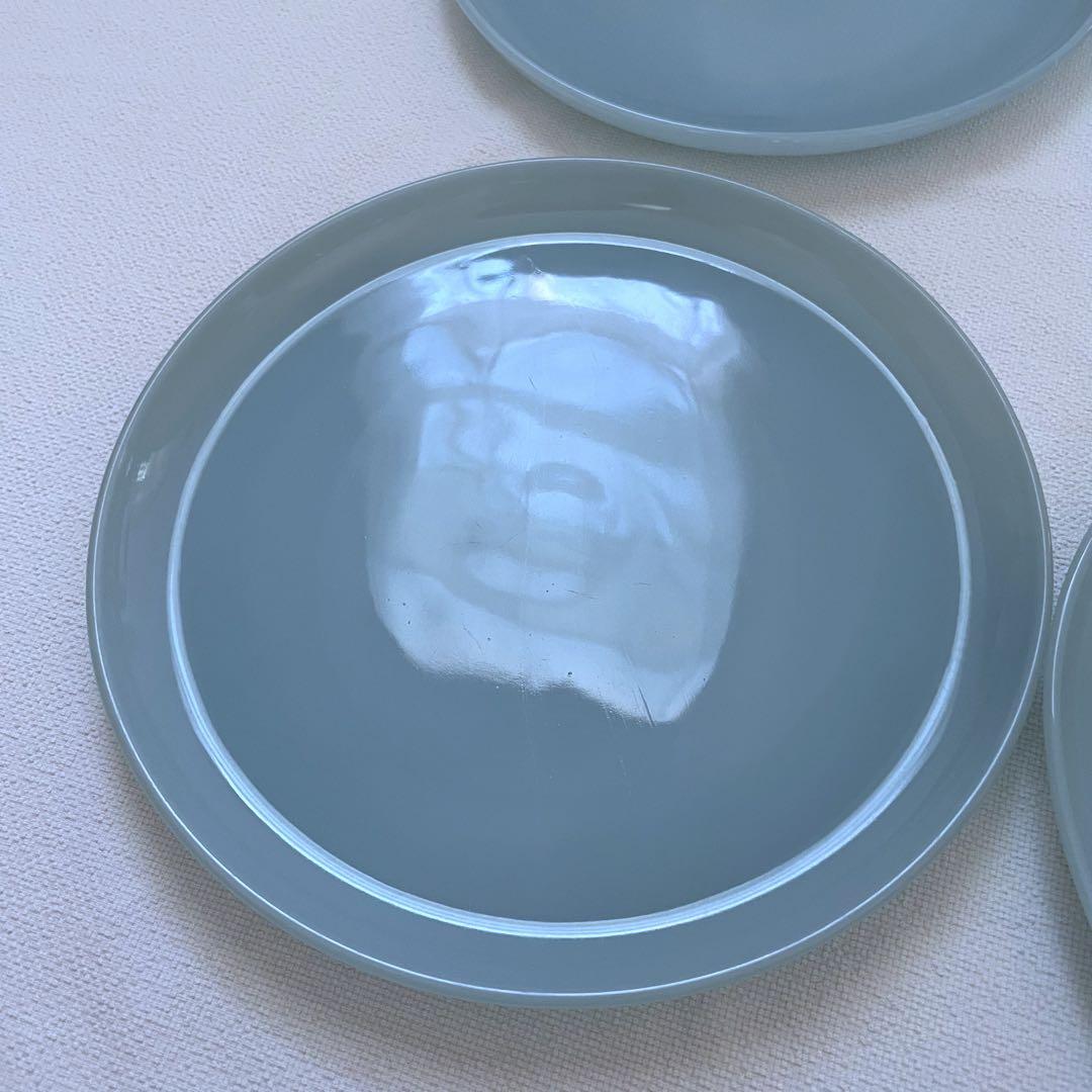 Fire-King   ファイヤーキング　ターコイズブルー　23cmプレート６枚