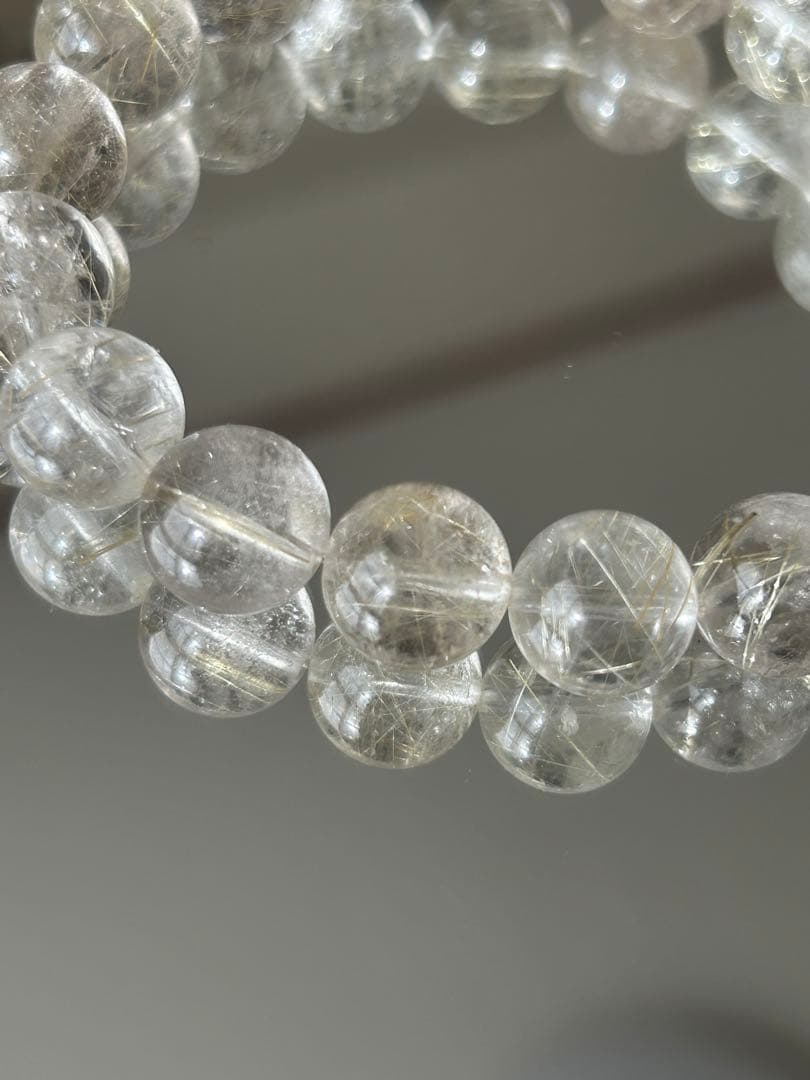【高品質・透明感抜群】シルバールチルクォーツ 11mm (内径16cm)