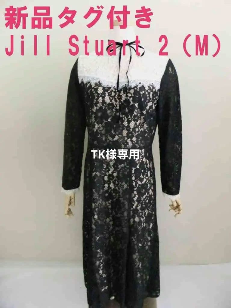 新品タグ付き ジルスチュアート 総レースロングワンピース チョーカー付き2（M）