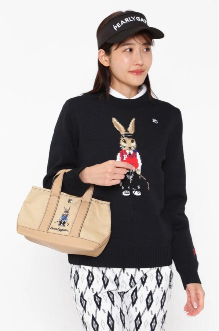 新品 PEARLY GATES カートバッグ ラビットカートBAG ベージュ