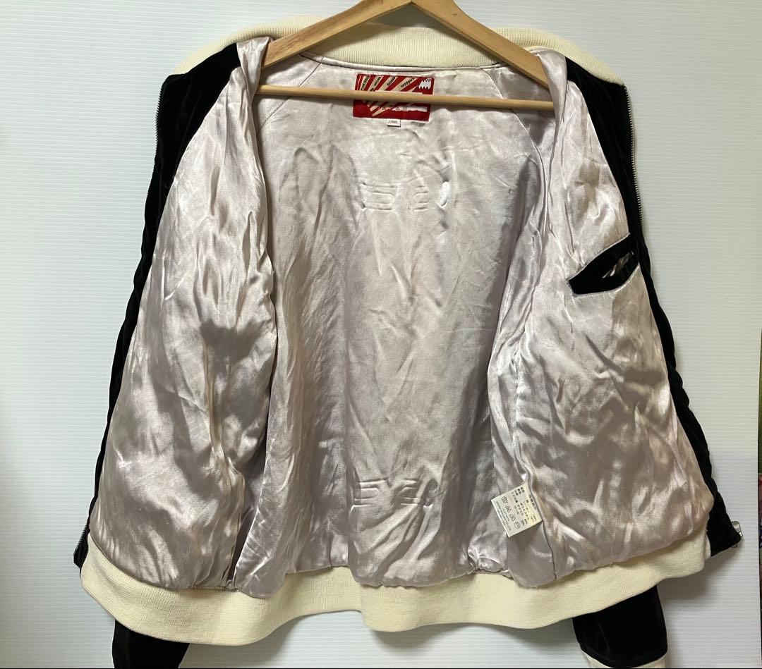 ヒューストン　スカジャン　別珍　白虎 龍　L