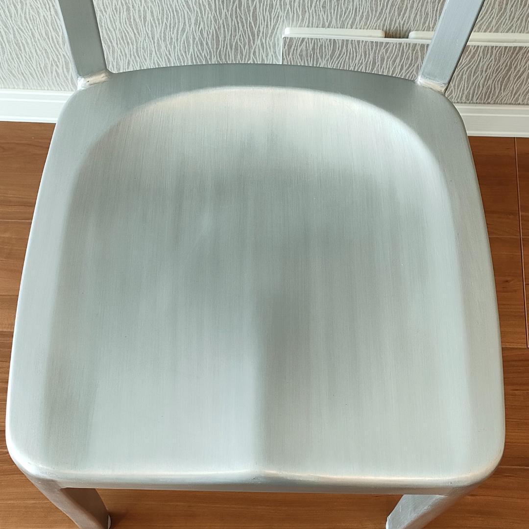 ヴィンテージ　アルミニウム 　チェア　座刳り　サイドチェア②
