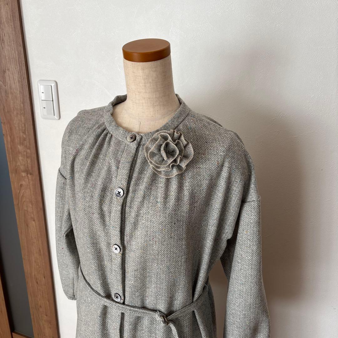 ギャザーワンピース　ハンドメイド