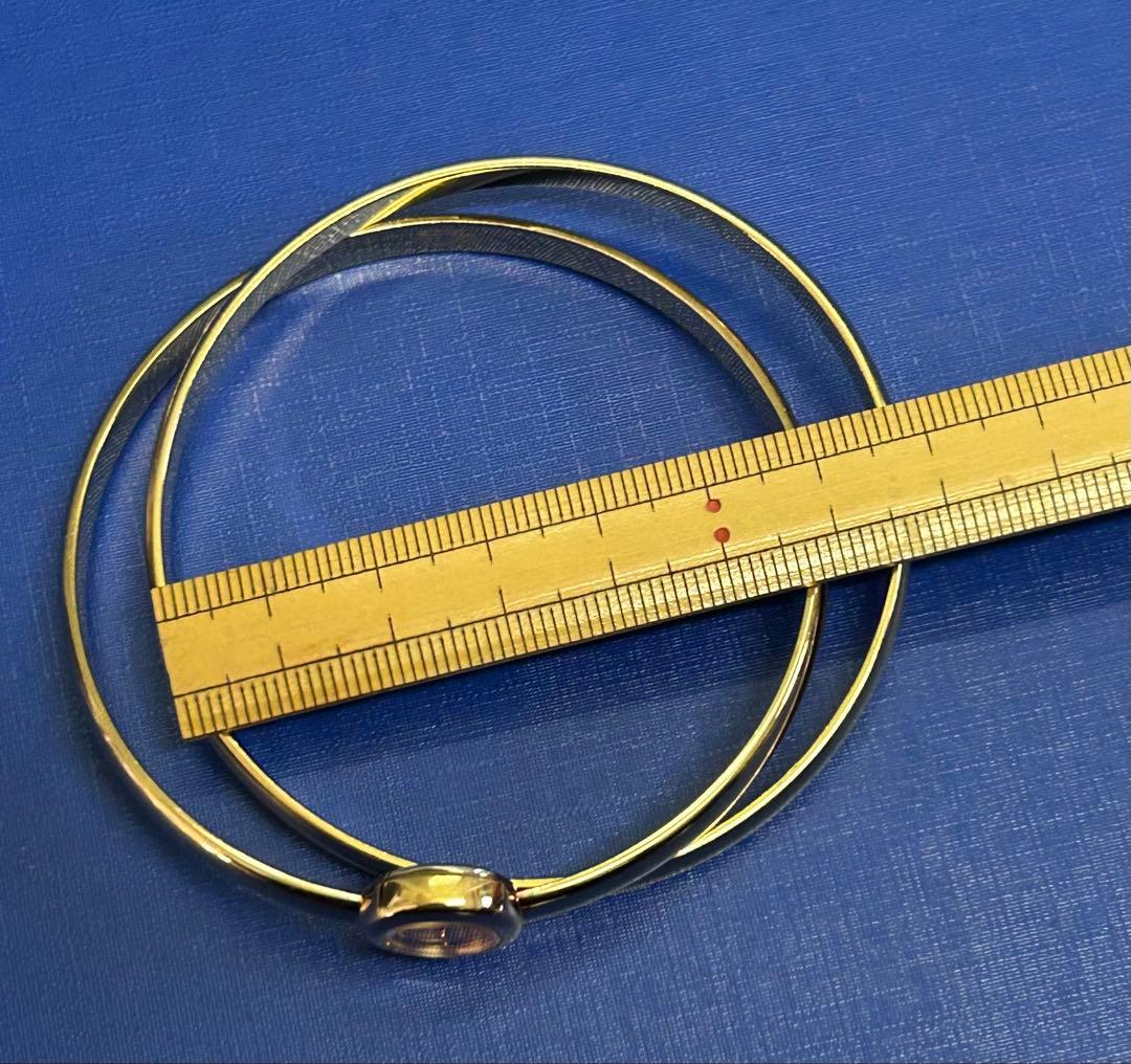 SEIKOセイコーバングルウォッチ　2連ブレスレット　クオーツ腕時計　ゴールド