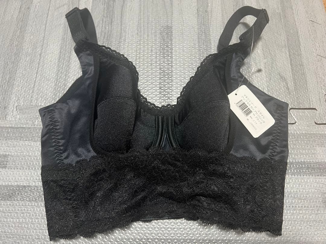 ブラック レース付きブラジャー C70 2枚組