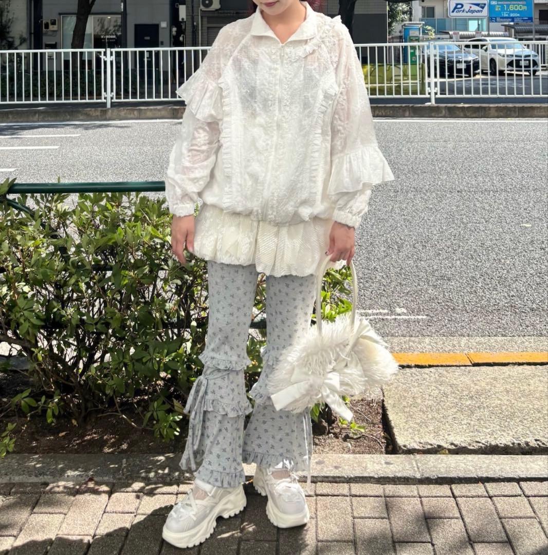 試着のみ　merry jenny flower frill laceブルゾン