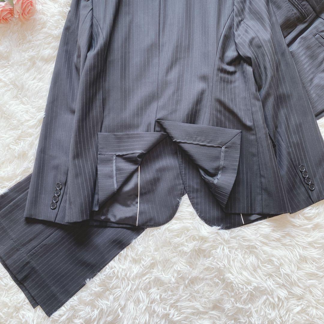 【44/46】23区（ニジュウサンク）パンツスーツ　大きいサイズ　ストライプ