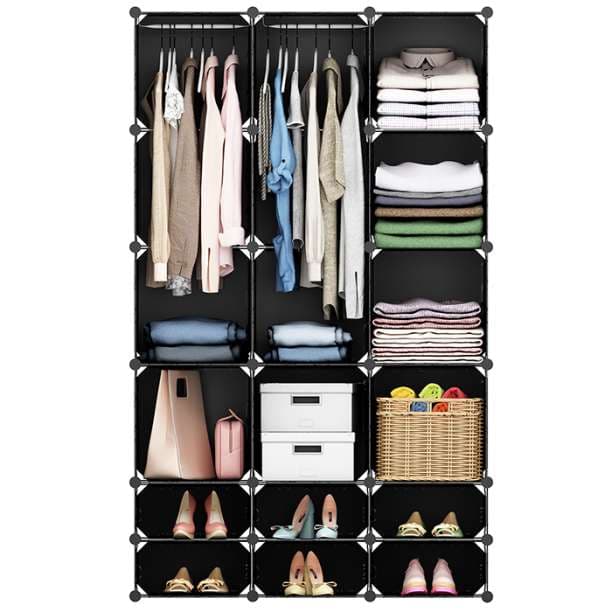 収納ボックス ハンガーラック 収納ラック クローゼット 18個組