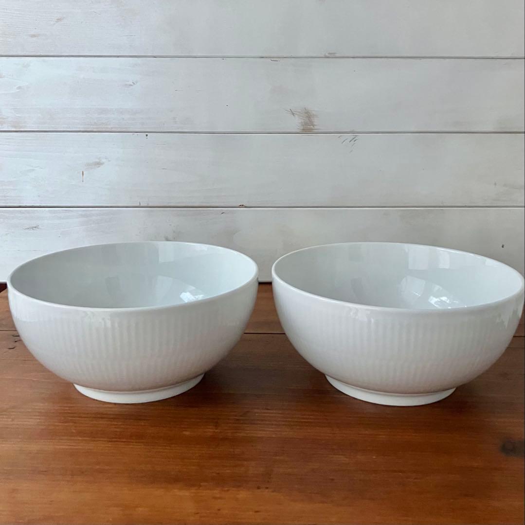 ロイヤルコペンハーゲン ＊ ホワイトフルーテッド ボウル 2個セット