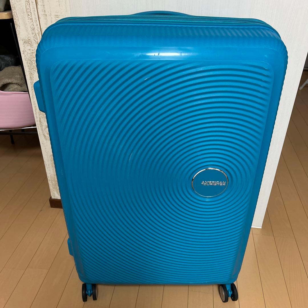 AMERICAN TOURISTER 青いキャリーケース