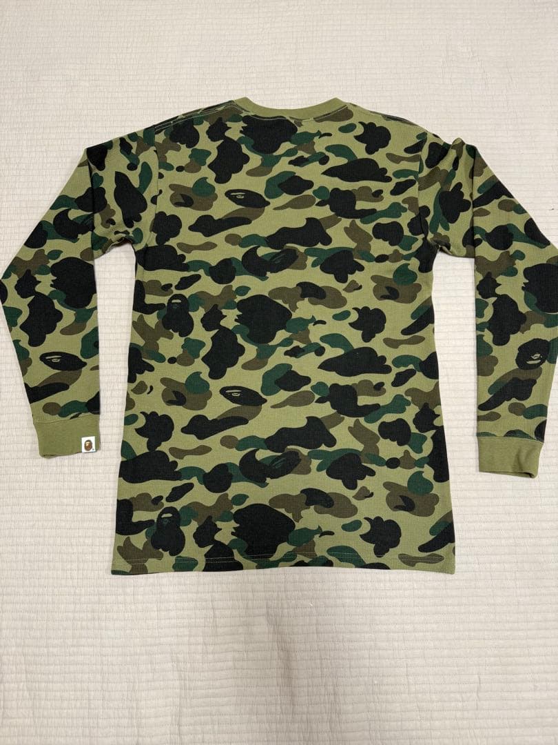 美品　APE サーマル　ロンT カモフラ　迷彩　サイズXL ベイプスタ