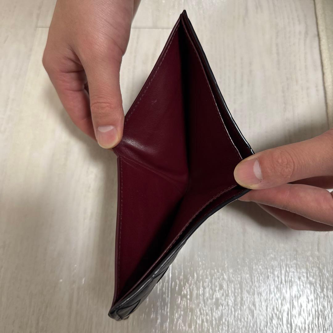 BOTTEGA VENETA 二つ折り財布 編み込みデザイン