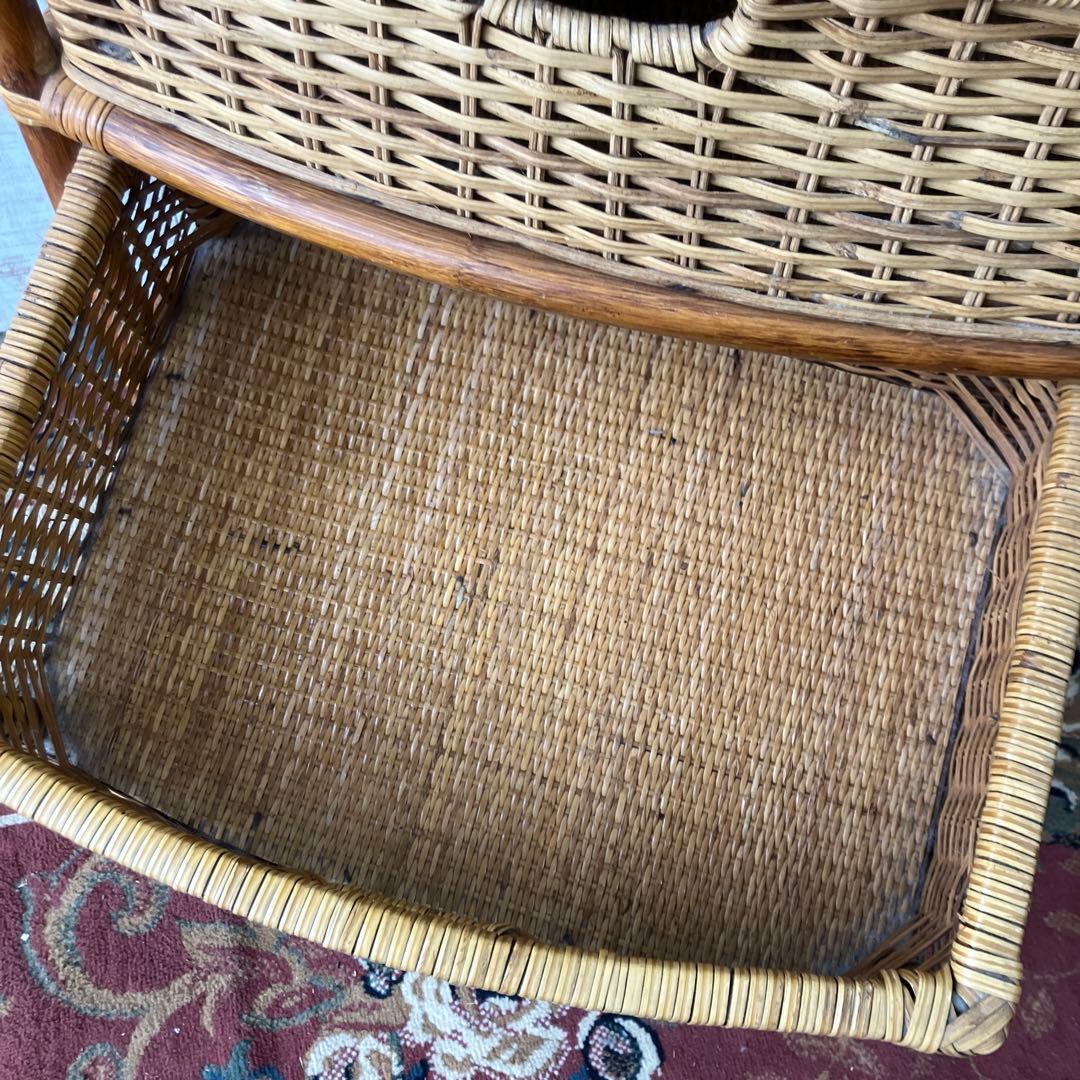 昭和レトロ ラタンチェスト 4段 引き出し箪笥 古家具 ビンテージヴィンテージ